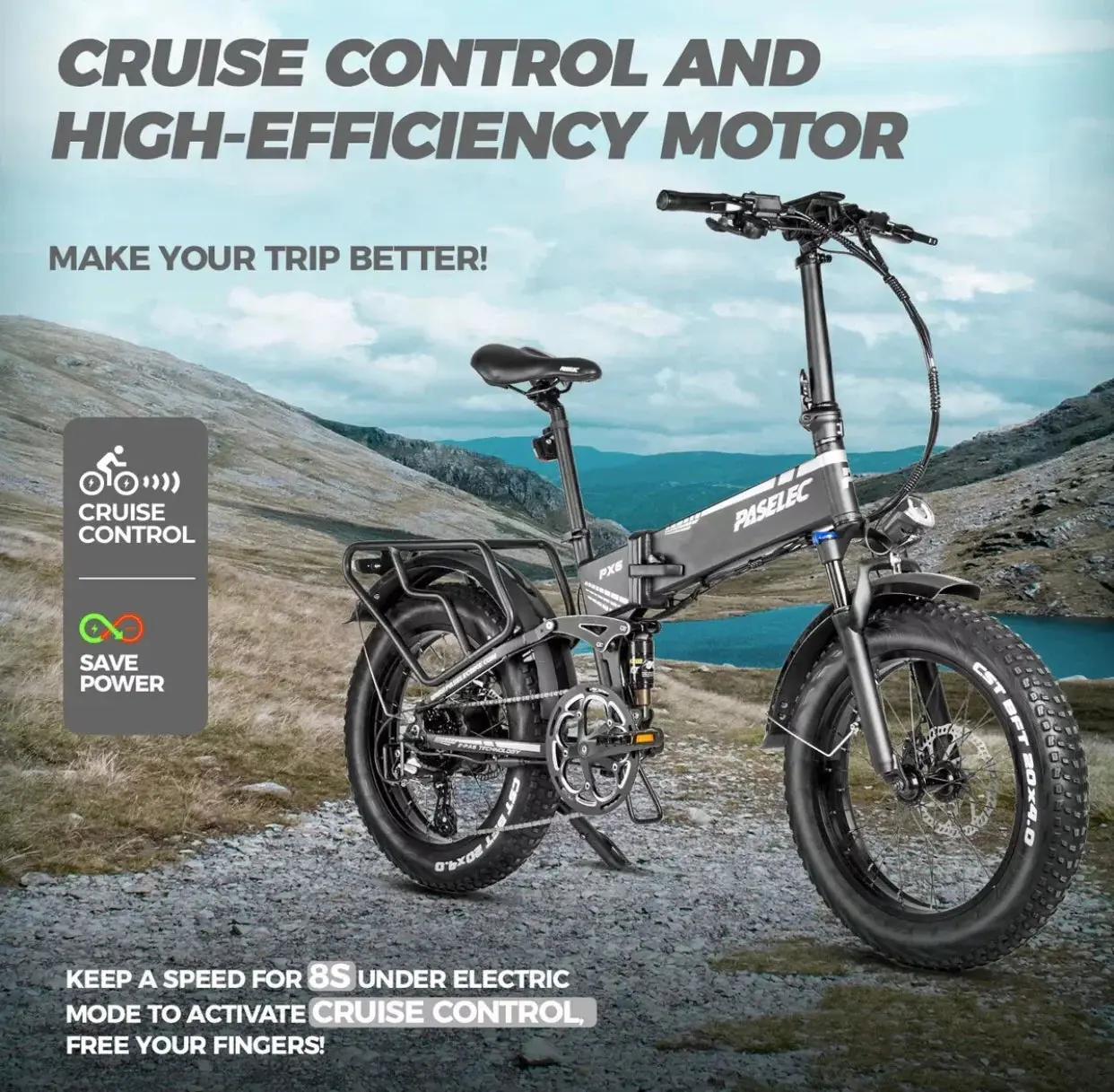 Paselec PX6 PRO Original Folding E-bike - Image 4